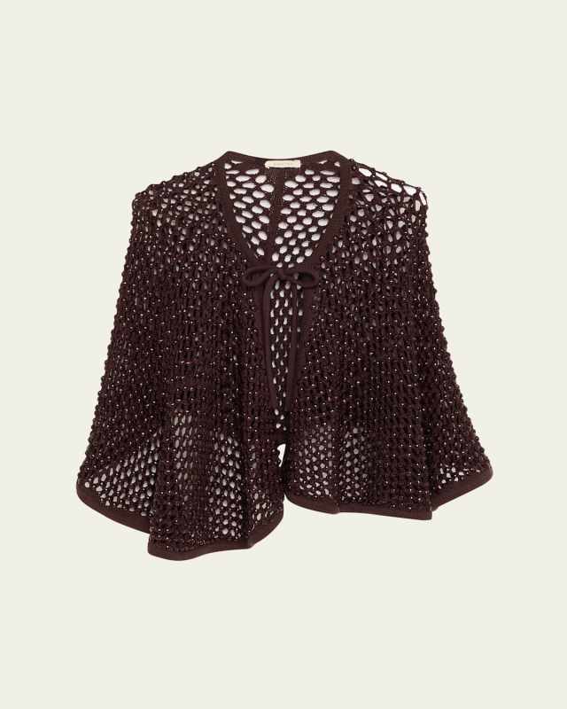 Crystal Net Knit Capelet
